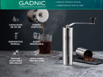 Kit Barista Molinillo Manual Aluminio + Cafetera Gadnic Aluminio