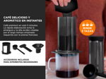 Kit Cafetera Aeropress Cukpress Gadnic + Molinillo Triturador de Café Manual Acero