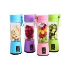 MINI LICUADORA PORTÁTIL RECARGABLE USB VASO DE 380 ML CELESTE