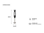 Licuadora de Mano Smart Tek Mixer Minipimer MP600 600W