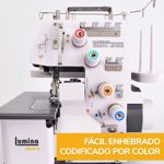 Máquina De Coser Overlock Lumina Sienna Azul 4 Hilos