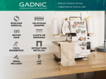 Máquina de Coser Overlock Gadnic SW8800 Semi Industrial 4 y 3 Hilos Luz Led c/ Pedal