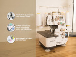 Máquina de Coser Overlock Gadnic SW8800 Semi Industrial 4 y 3 Hilos Luz Led c/ Pedal
