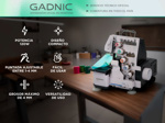 Maquina de Coser Overlock Gadnic SW9900 Semi Industrial 5 Hilos Luz Led y Pedal