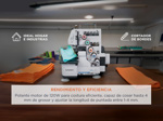 Maquina de Coser Overlock Gadnic SW9900 Semi Industrial 5 Hilos Luz Led y Pedal