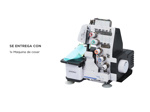 Maquina de Coser Overlock Gadnic SW9900 Semi Industrial 5 Hilos Luz Led y Pedal