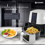 Freidora De Aire Suono Led Digital Air Fryer 3.8 L 1450 W