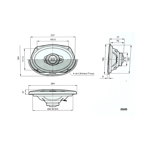 Parlante Pioneer 6x9 TS-G6930F 400 W 3 Vías Color Negro