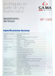 Tensiómetro Digital De Brazo Automático Gama Bp 1305