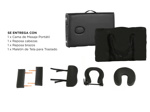 Camilla Para Masajes Gadnic Profesional Hasta 225kg 185x70cm Plegable Blanca