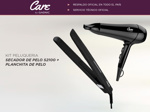 Planchita + Secador de Pelo Care By Gadnic Kit Peluquería Pro Tecnología Cerámica