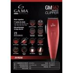 Corta Pelo Y Barba Gama Gm562 24 Piezas 9W Color Roja
