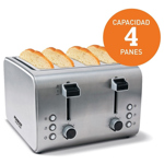 Tostadora 4 Panes Peabody T8520 Acero Inoxidable Smartchef