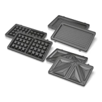 Sandwichera Tostadora Grill Panini Waflera 3 En 1 Winco W340