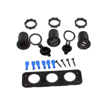 Tablero Cargador Usb X 2 Voltimetro Nautica Auto