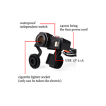 Toma 12v 2 Puertos Usb Encendedor Moto Cuatri Utv Gps