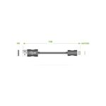 Cable Usb One For All Cc3322 compatible con Apple Lightning 3Mt Negro
