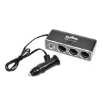 Cargador 12V/24V a USB 1 Amper y divisor 12V a 3 puertos NISUTA - NSCO13U