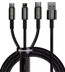 Cable Baseus 3 En 1 Conector Usb A ( Lightning / Usb C / Micro USB ) Carga Rapida 3.5A de 1.5 metros