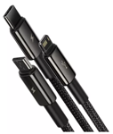 Cable Baseus 3 En 1 Conector Usb A ( Lightning / Usb C / Micro USB ) Carga Rapida 3.5A de 1.5 metros