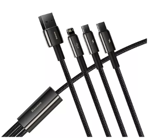 Cable Baseus 3 En 1 Conector Usb A ( Lightning / Usb C / Micro USB ) Carga Rapida 3.5A de 1.5 metros