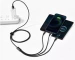 Cable Baseus 3 En 1 Conector Usb A ( Lightning / Usb C / Micro USB ) Carga Rapida 3.5A de 1.5 metros