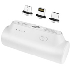 Cargador Portátil Gadnic Mini power Bank USB C Lightning 5000mah Blanco