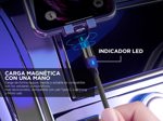 Kit Cables Magnéticos Gadnic Celular 3 en 1 iPhone Android USB-C Lightning