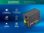 Conversor de Audio Gadnic de Digital a Analogico + Cable de 1mts