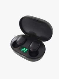Auriculares High Electric Tws Inalámbricos con Display Digital de Carga  Color Negro