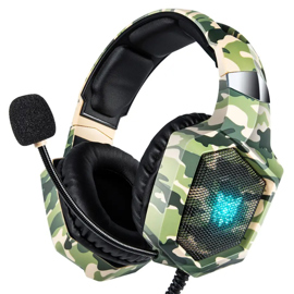 Auriculares Gamer K8 Con Micrófono Y Luz Rgb Led