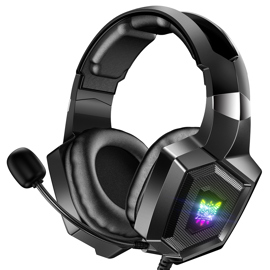 Auriculares Gamer K8 Micrófono Y Luz Rgb Led