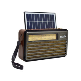 Radio Am/Fm Vintage Con Mp3/Bt,Aux Con Carga Solar Y...