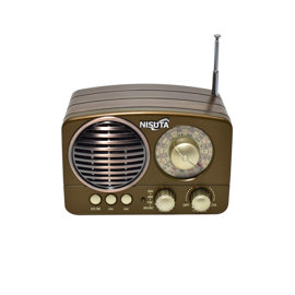 Radio Marron Am/Fm Vintage Con Mp3/Bt,Aux Nsrv14