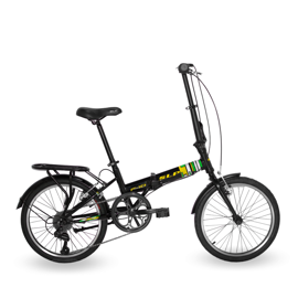 Bicicleta Urbana R20 Plegable Acero F10 Negro