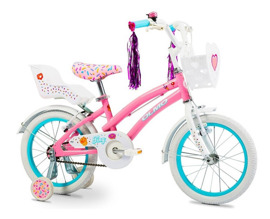 Bicicleta Tiny Rodado 16 Rosa Rígida Timbre