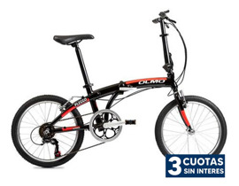 Bicicleta  Pleggo P10 Rodado 20 Negra Y Roja
