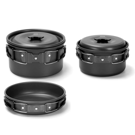 Set De Juego De Ollas De Aluminio Desmontable Campi...