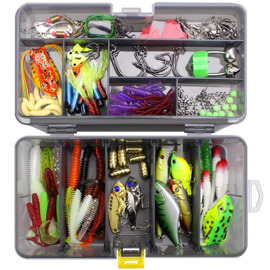 Kit Accesorios De Pesca 168 Piezas + Caja