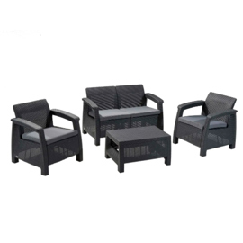 Juego De Living Jardin Exterior  Komfort 2 Cuerpos