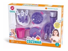 Kit De Cocina En Caja Rosa Calesita Completo Caja