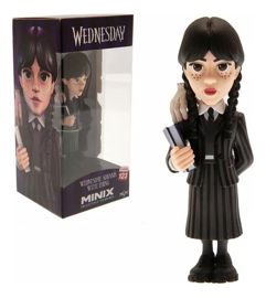 Figura Minix De  Merlina Con Libros Y Dedos