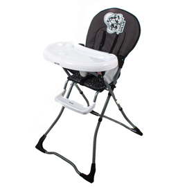 Silla De Comer Bebe Plegable  Negro Mickey