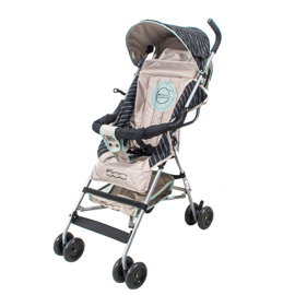 Coche Paraguitas De Bebe 3 Posiciones Beige Celeste