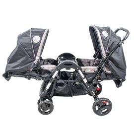 Coche Cuna Doble Hermanos Negro