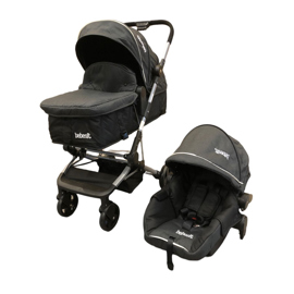 Cochecito Gris Oscuro 3 En 1 Travel System