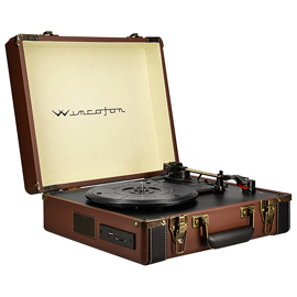 Tocadiscos  W407 Marrón Con Bluetooth