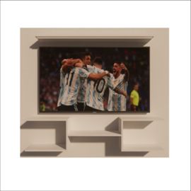 Muro De Tv  Flotante Blanco