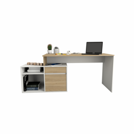 Escritorio funcional con mueble bajo Olmo con Everest