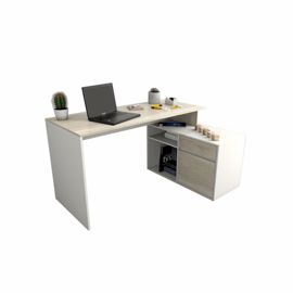 Escritorio Pc Notebook Funcional Con Mueble Bajo Mel...